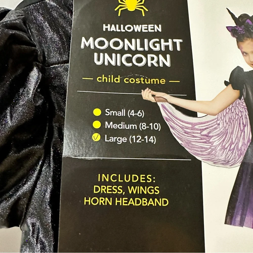 Girl’s Large Midnight Unicorn Costume